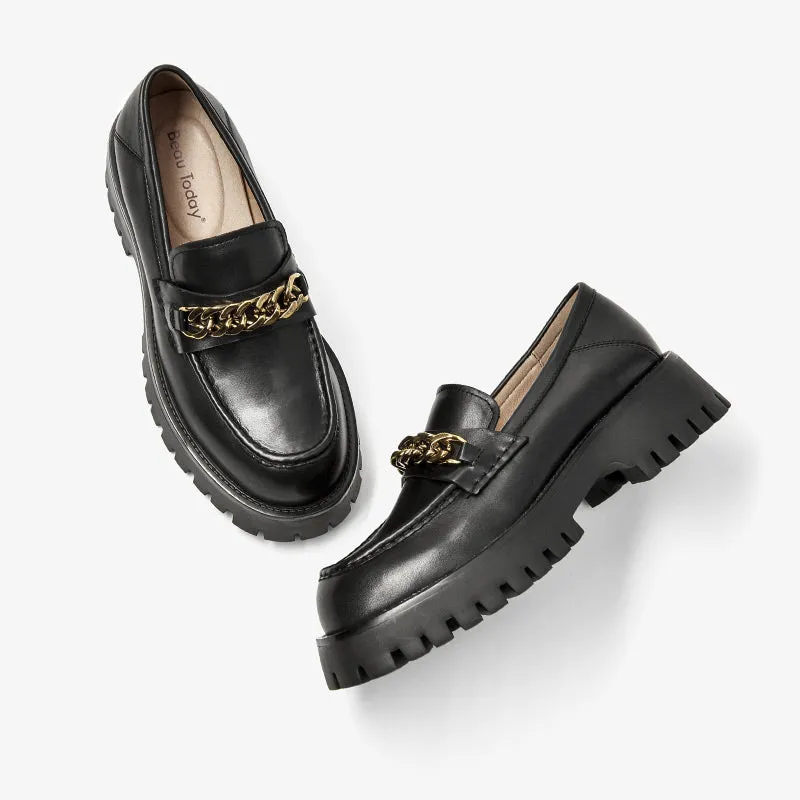BeauToday Platform Loafers for Women