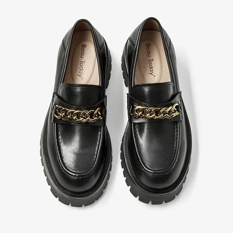 BeauToday Platform Loafers for Women