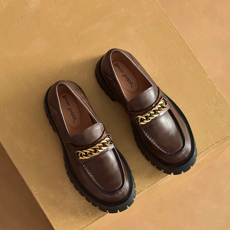 BeauToday Platform Loafers for Women