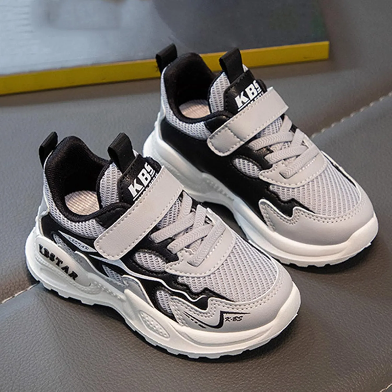 Boys Girls Kids Knitted Mesh Sneakers Breathable Lightweight Running Sports Shoes Fashion Athletic Casual Shoes