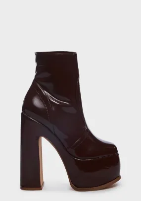 Brown Caputo Platform Boots