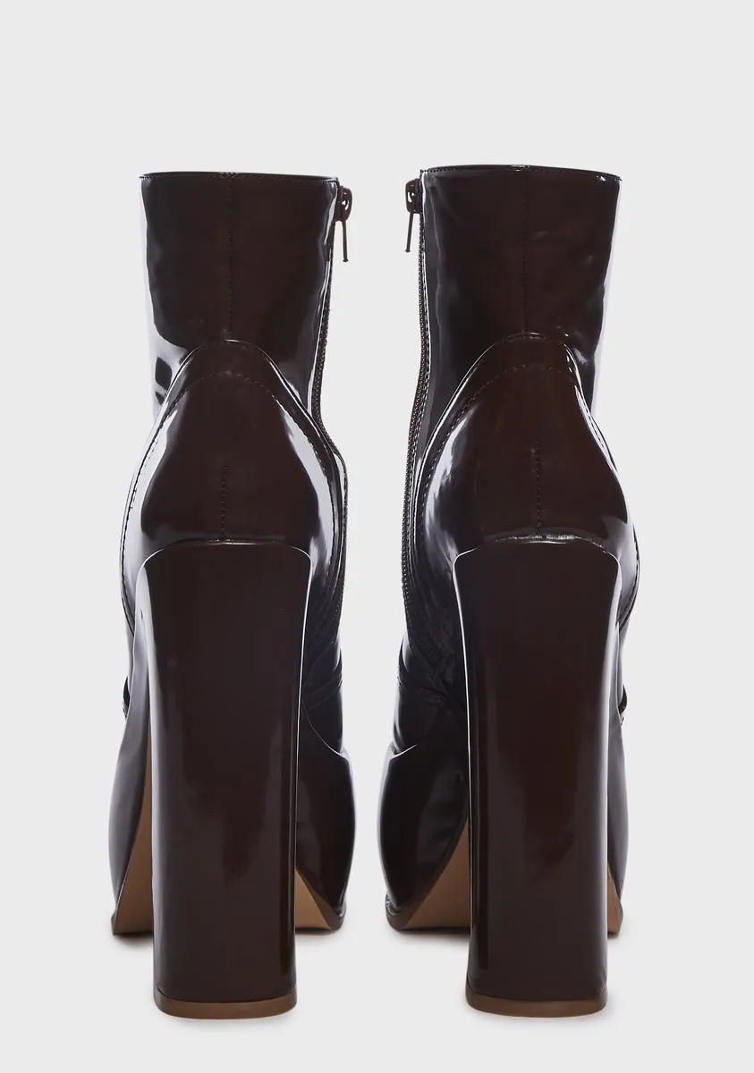 Brown Caputo Platform Boots