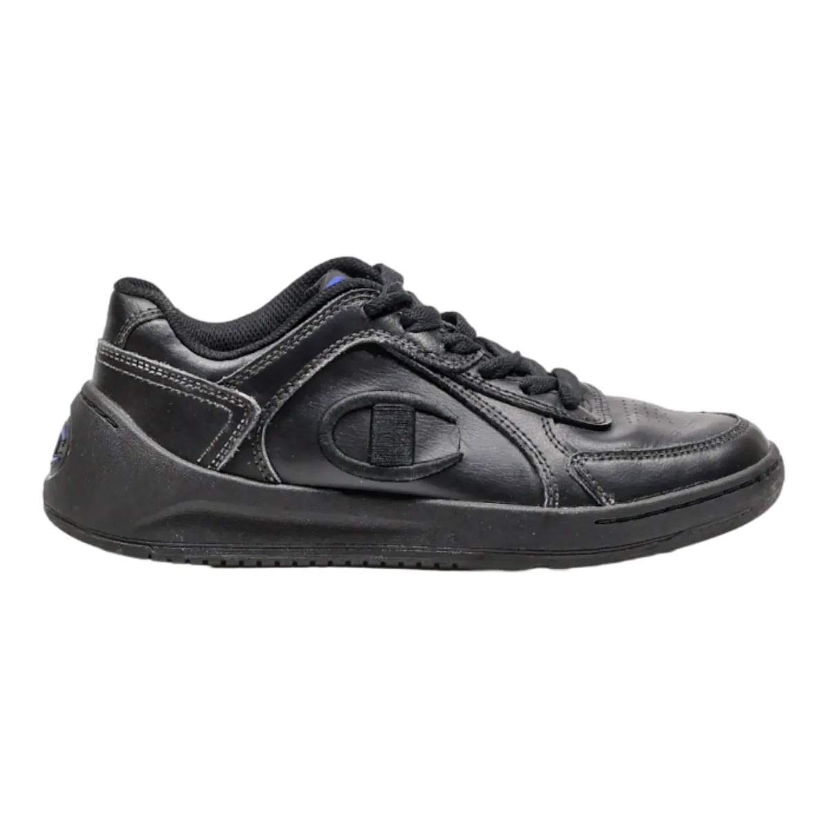 CHAMPION Sneaker Trainers Black Leather Womens UK 4.5