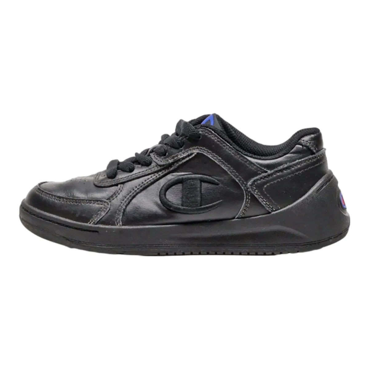 CHAMPION Sneaker Trainers Black Leather Womens UK 4.5