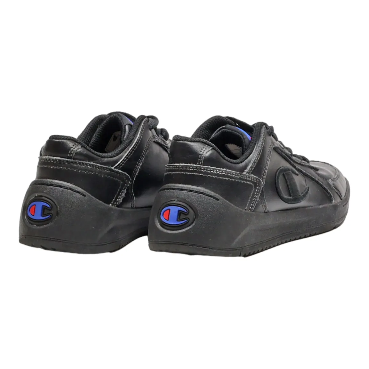 CHAMPION Sneaker Trainers Black Leather Womens UK 4.5