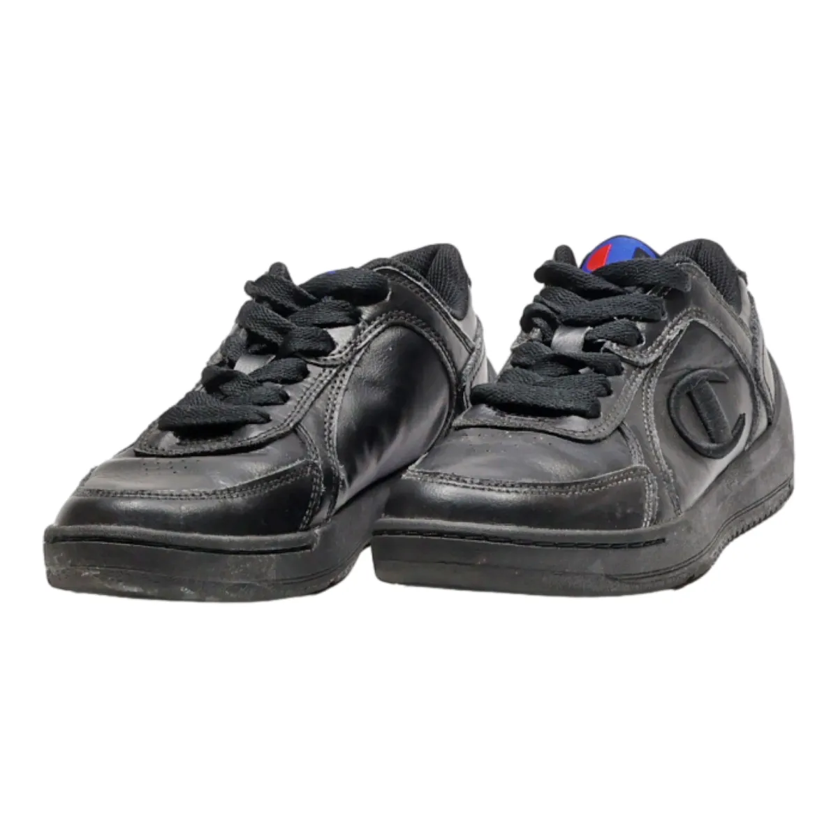 CHAMPION Sneaker Trainers Black Leather Womens UK 4.5