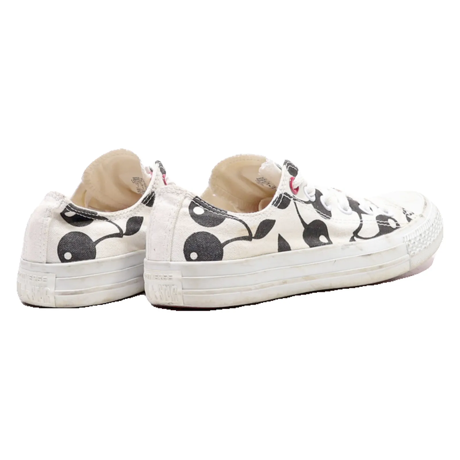 CONVERSE Low Top Trainers White Canvas Womens UK 5