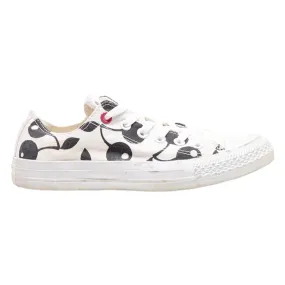 CONVERSE Low Top Trainers White Canvas Womens UK 5
