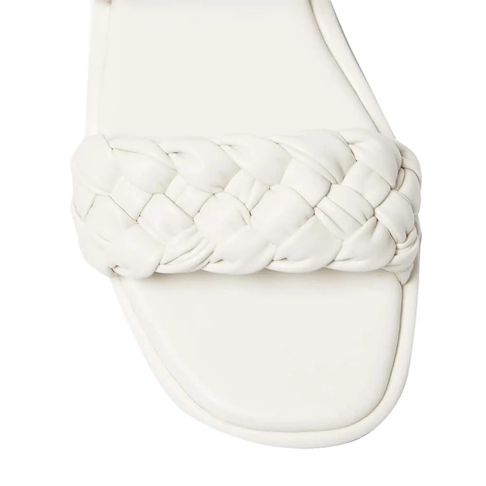Enya Slide in White Smooth