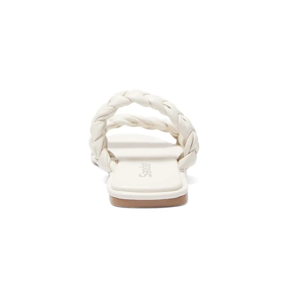 Enya Slide in White Smooth