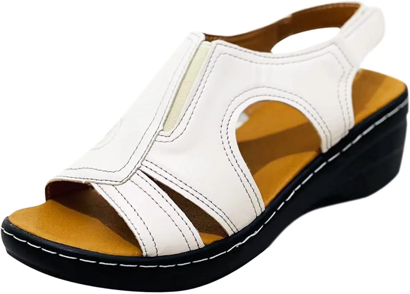 Gibobby Womens Sandals,Gladiator Sandals Summer Flat Thong Cross Strappy Sandals Trendy Roman Shoes