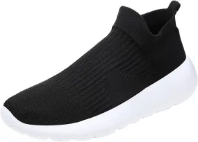 Men's Arch Support Insole Shoes Comfortable Breathable Stretch Canvas Slip on Sneaker Barefoot Minimalist Shoes