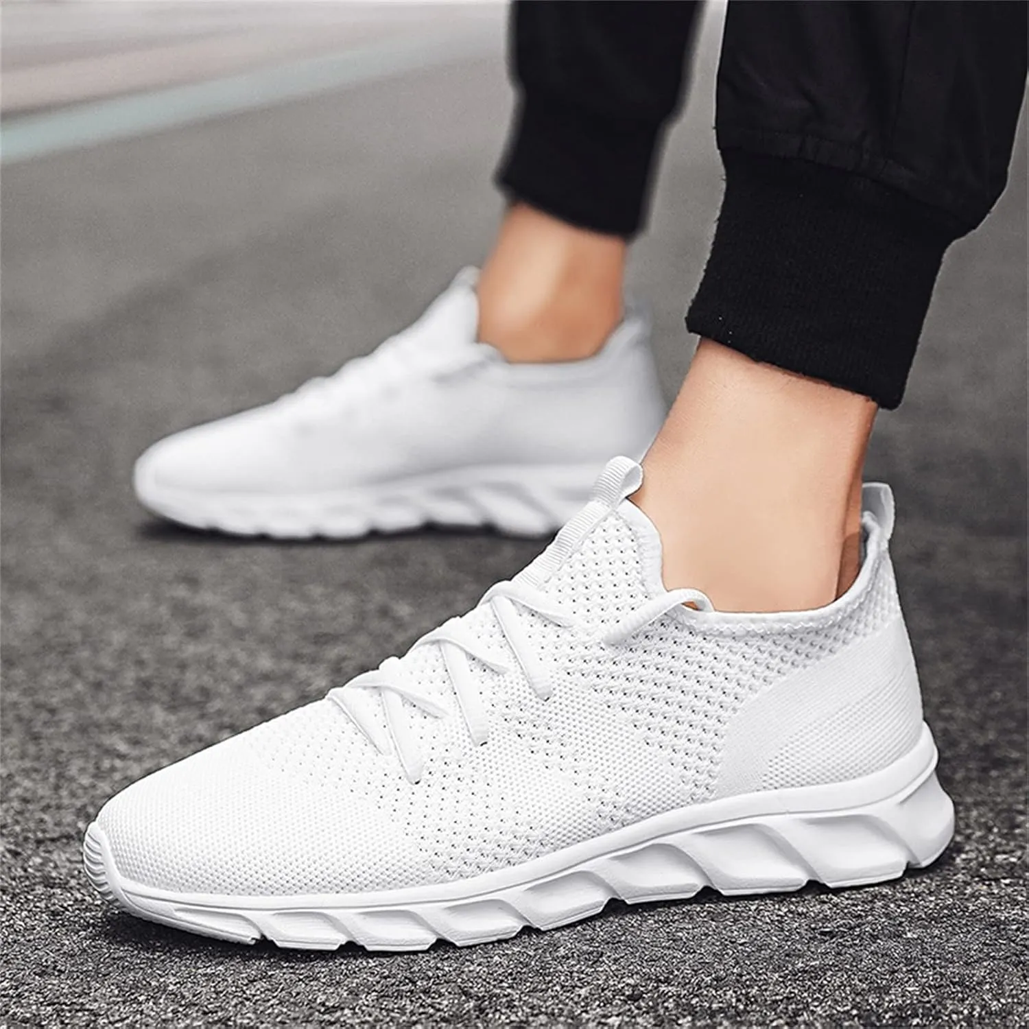 Men's Running Shoes Casual Walking Shoes Fashion Sneakers Mesh Workout Sports Shoes Lightweight Breathable Work Shoes