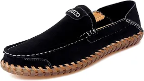 Men's Summer Soft Suede Loafers Penny Shoes Flat Comfortable Driving Shoes Anti Slip Boat Shoes Outdoor Casual Shoes for Men