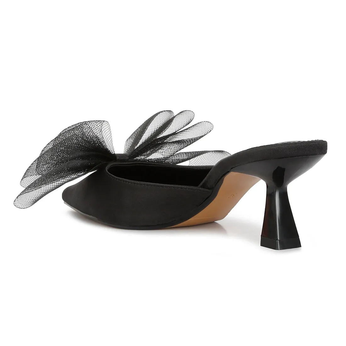 Organza Bow Embellished Mules