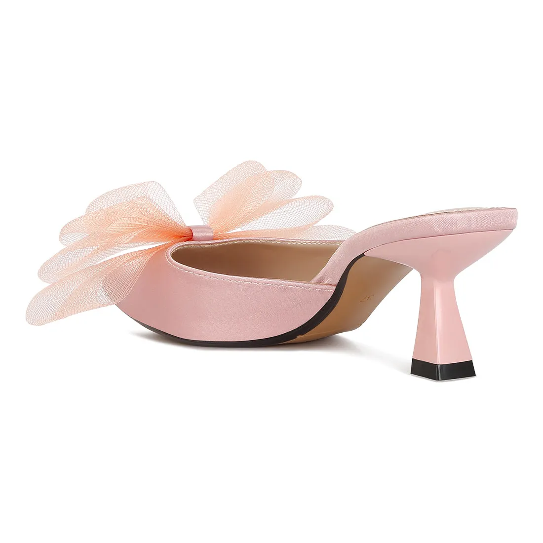 Organza Bow Embellished Mules