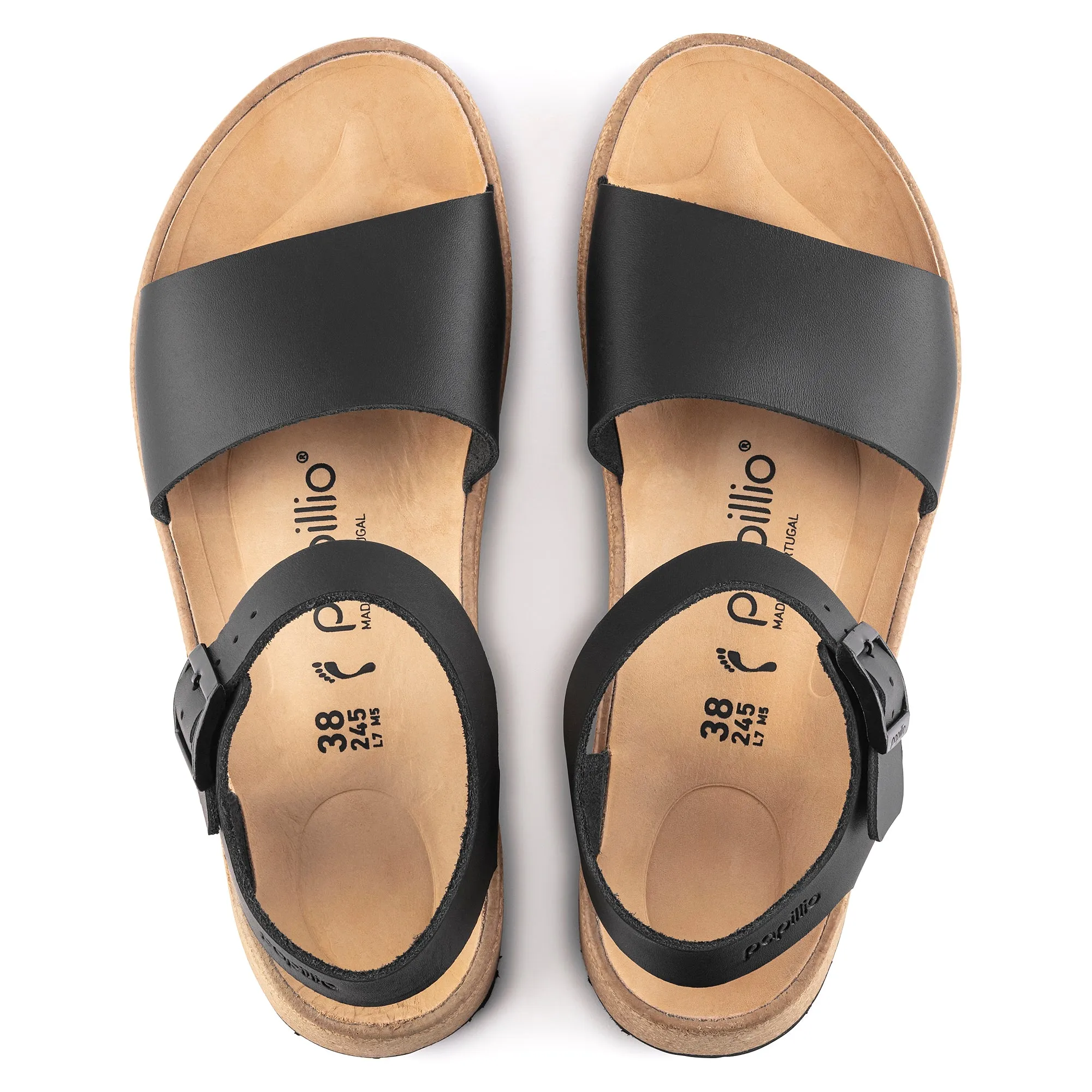 Papillio Glenda black leather by Birkenstock