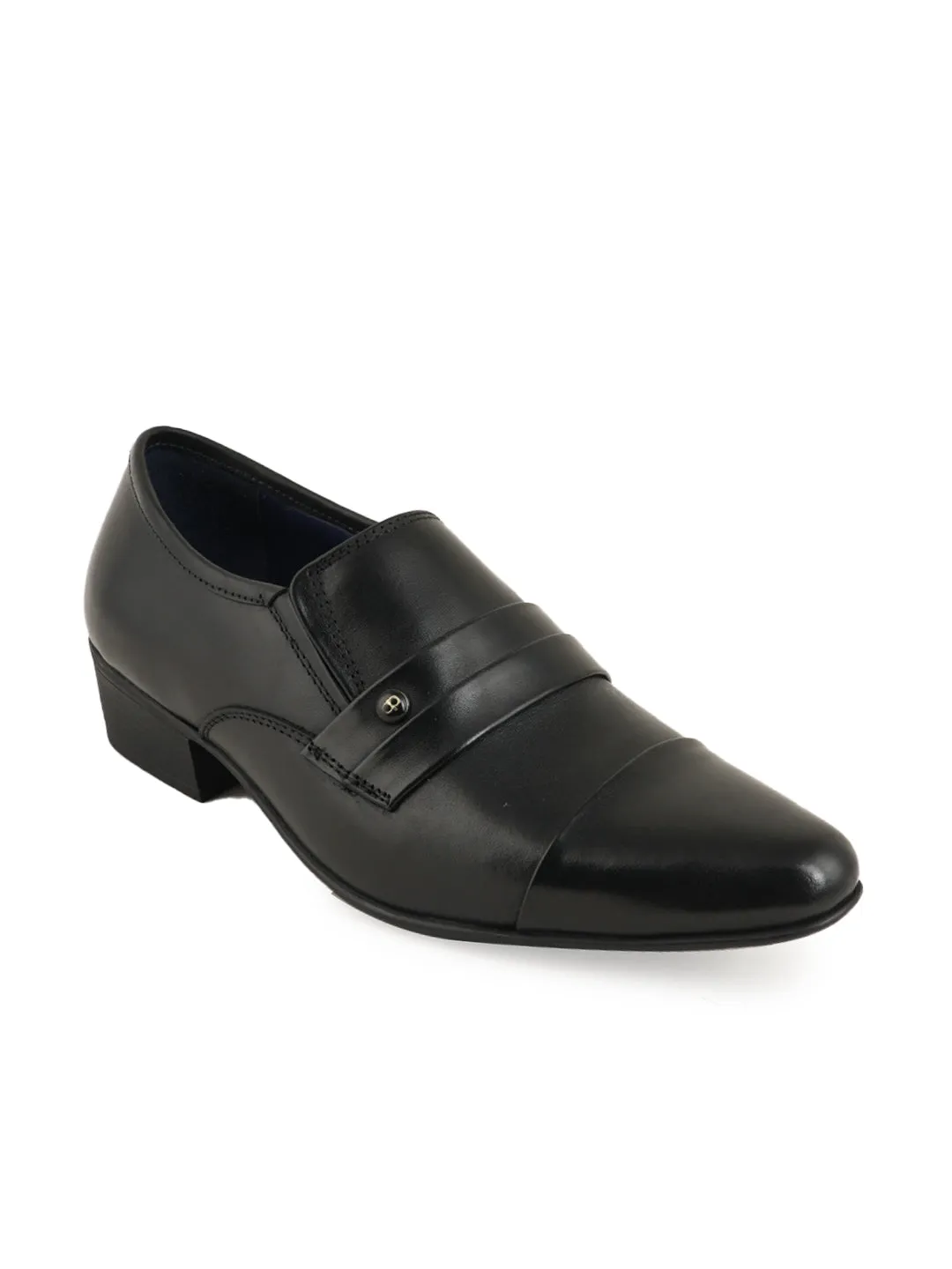 Pelle Albero Cuban Heel Oxford  Formal Slip On Shoes