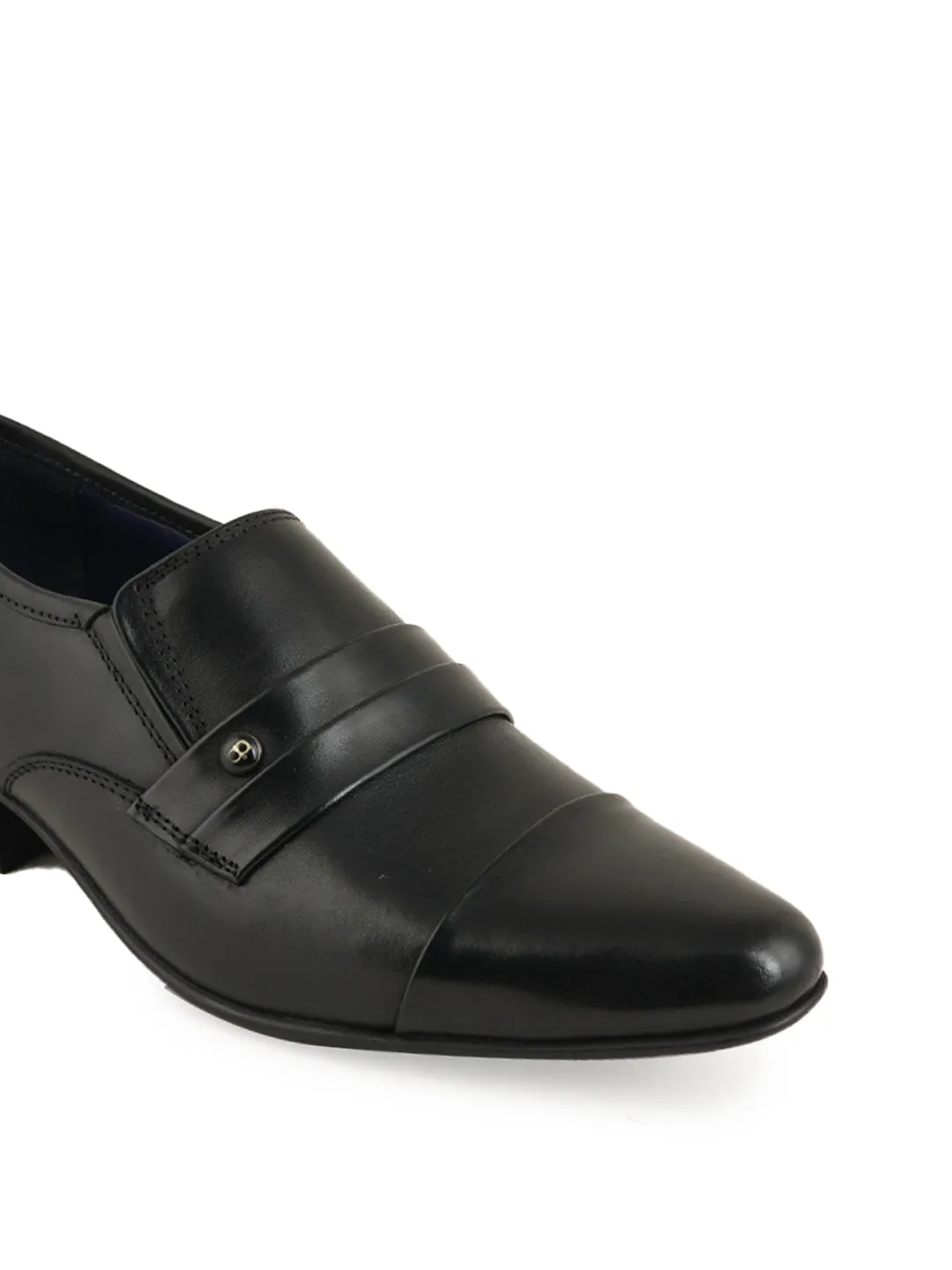 Pelle Albero Cuban Heel Oxford  Formal Slip On Shoes