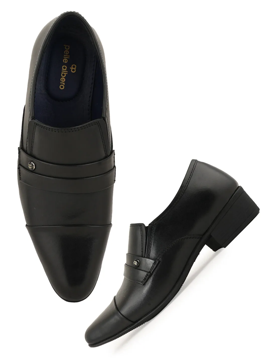 Pelle Albero Cuban Heel Oxford  Formal Slip On Shoes