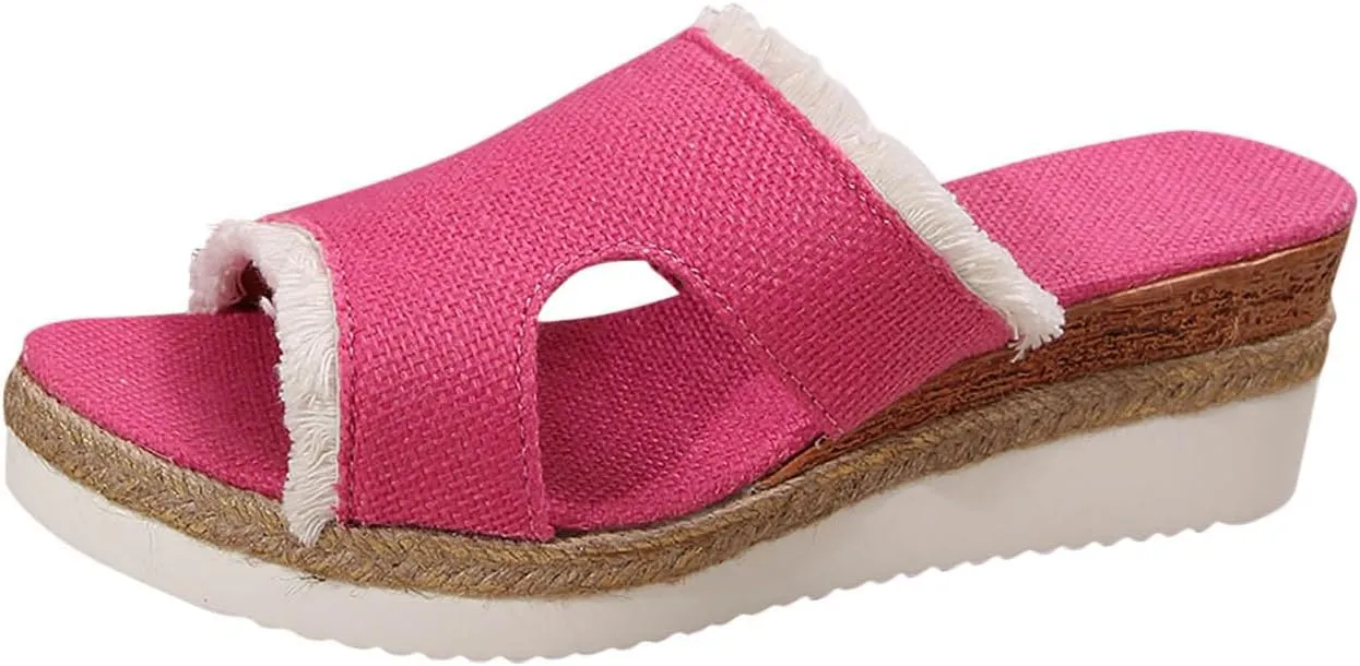 Platform Sandals Women Fashion Wedges Casual Summer High Heels Open Toe Beach Hiking Workout Shoes