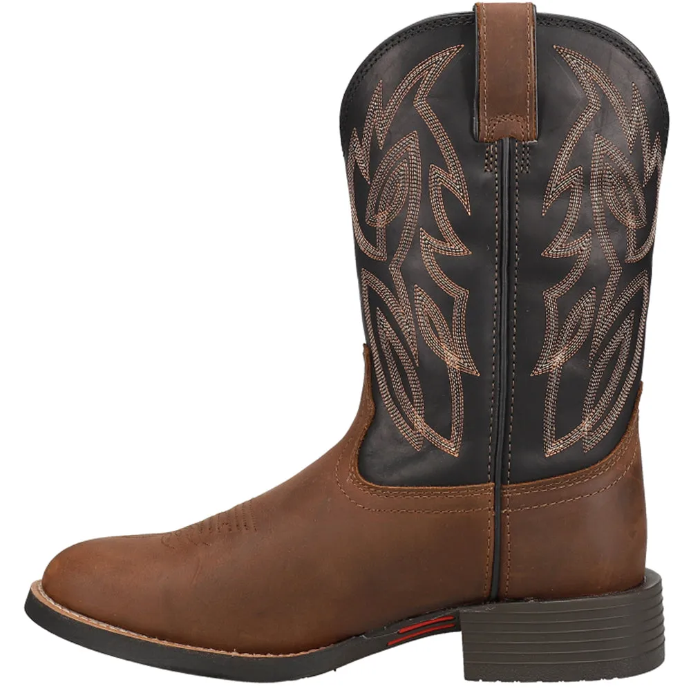 Rendon Embroidered Round Toe Cowboy Boots
