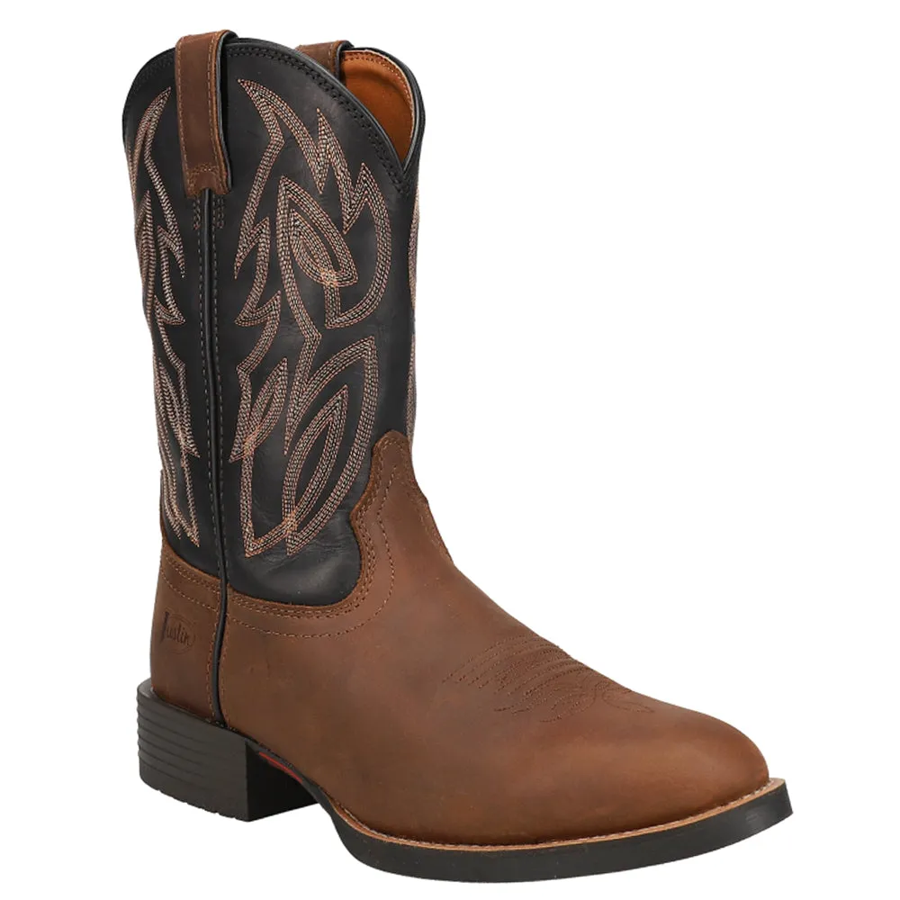 Rendon Embroidered Round Toe Cowboy Boots