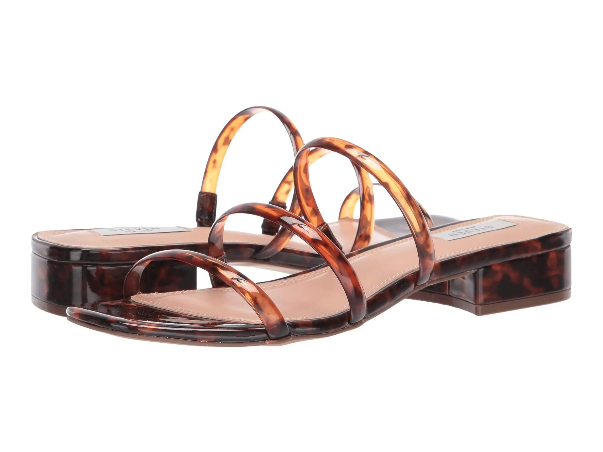 Steve Madden Womens HADES Slip On Pointed toe Flat Slide Sandals TORTOISE (8, TORTOISE)
