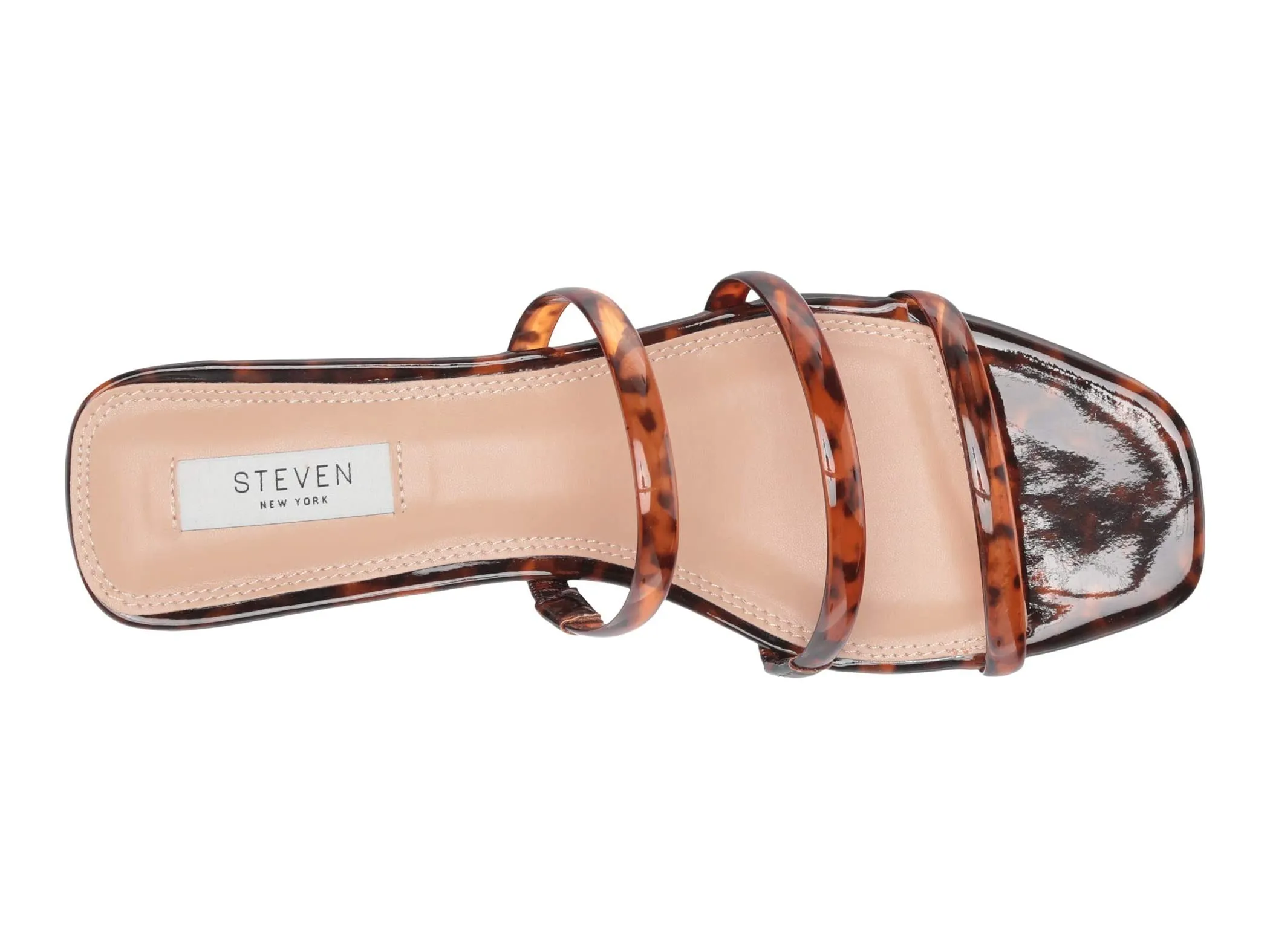 Steve Madden Womens HADES Slip On Pointed toe Flat Slide Sandals TORTOISE (8, TORTOISE)