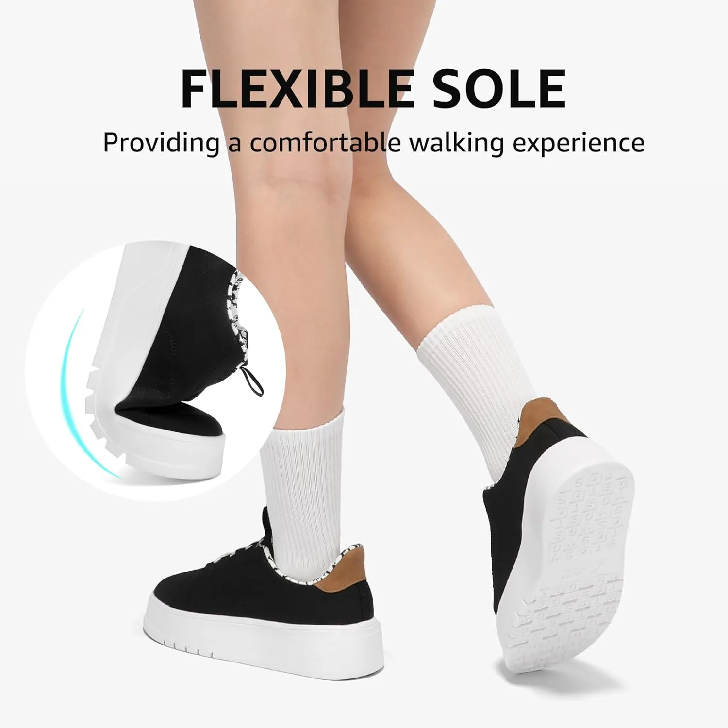 STQ Slip On Platform Canvas Sneakers Breathable Comfortable Casual Shoes Non Slip Walking Sneakers
