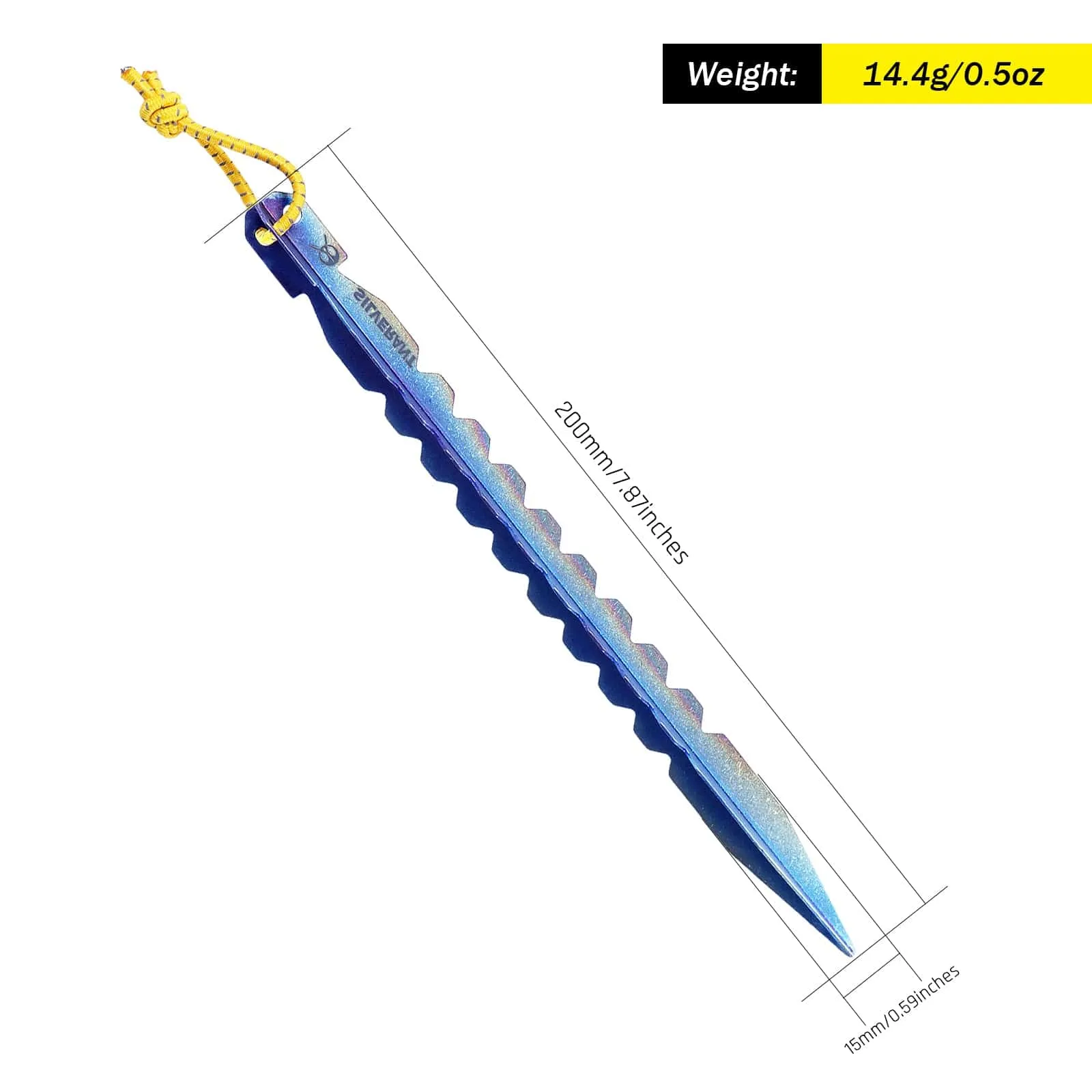 Ultralight Titanium Y-Shape Tent Stakes 6-Pack