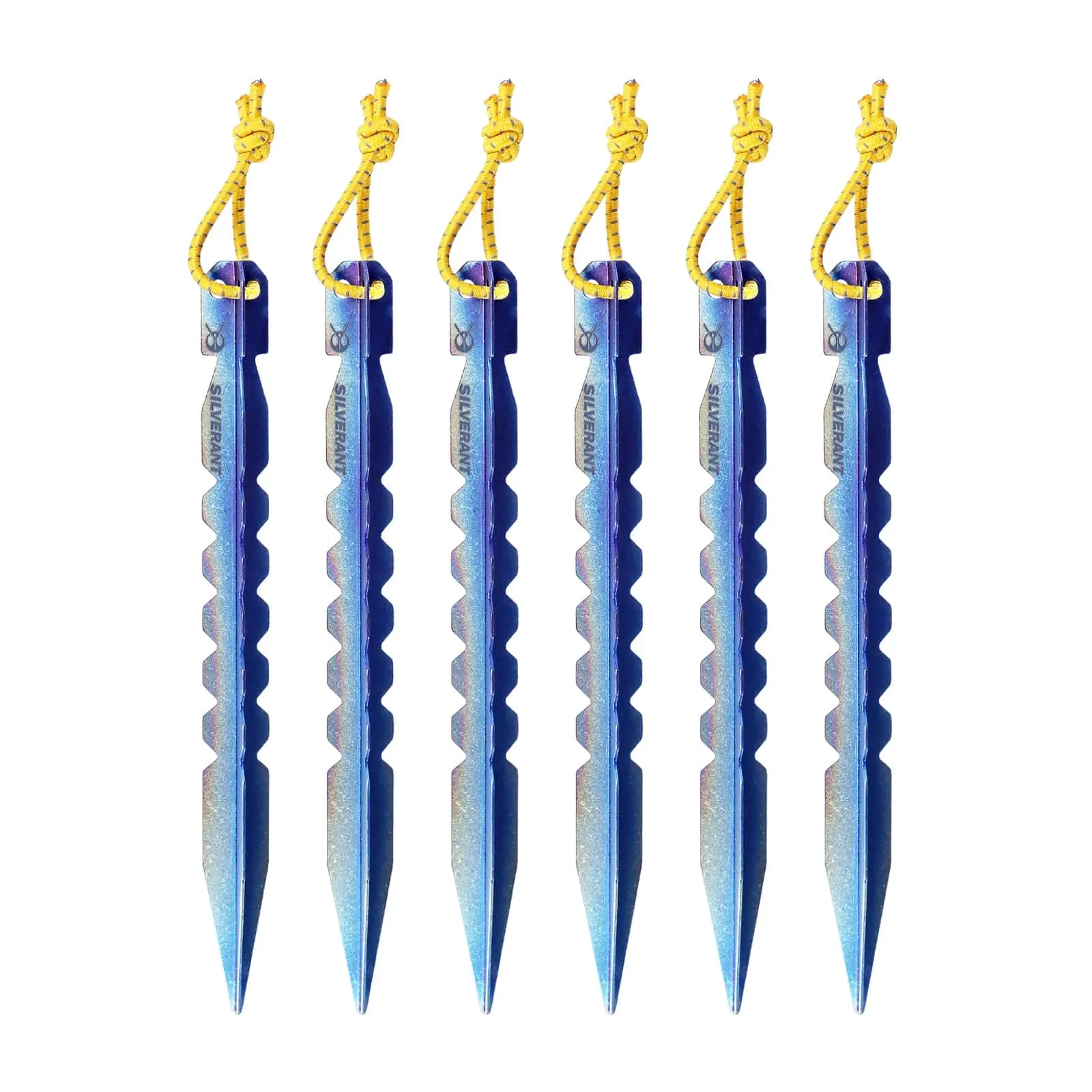 Ultralight Titanium Y-Shape Tent Stakes 6-Pack