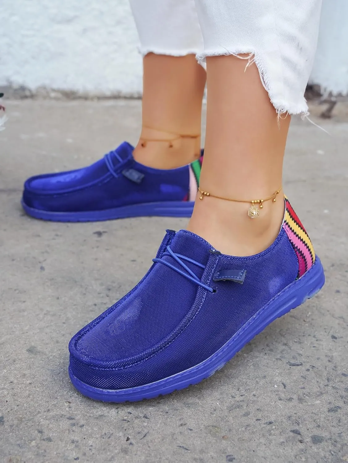 Women's Dudes Wendy Orthopedic Lace-up Loafers, Soft Bouncing Insole Lightweight Walking Sneakers, Slip on Comfortable Loafer Shoes for Summer and Autumn