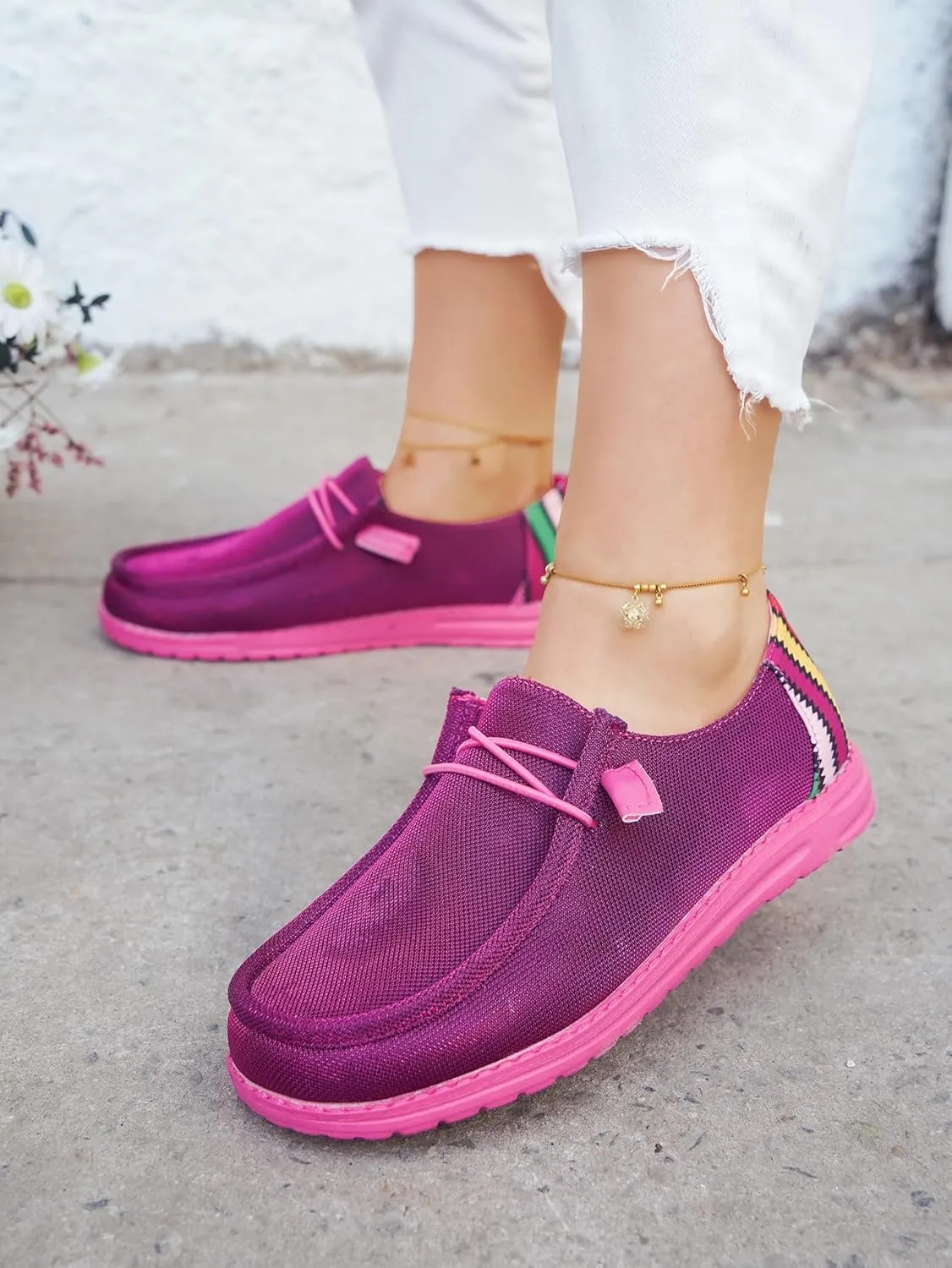Women's Dudes Wendy Orthopedic Lace-up Loafers, Soft Bouncing Insole Lightweight Walking Sneakers, Slip on Comfortable Loafer Shoes for Summer and Autumn