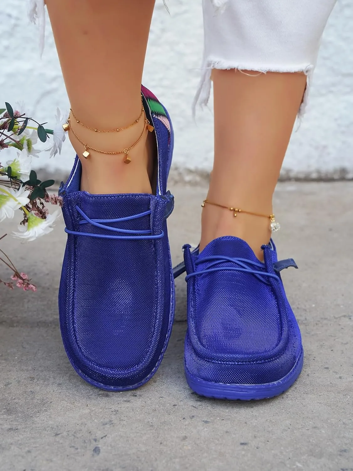 Women's Dudes Wendy Orthopedic Lace-up Loafers, Soft Bouncing Insole Lightweight Walking Sneakers, Slip on Comfortable Loafer Shoes for Summer and Autumn