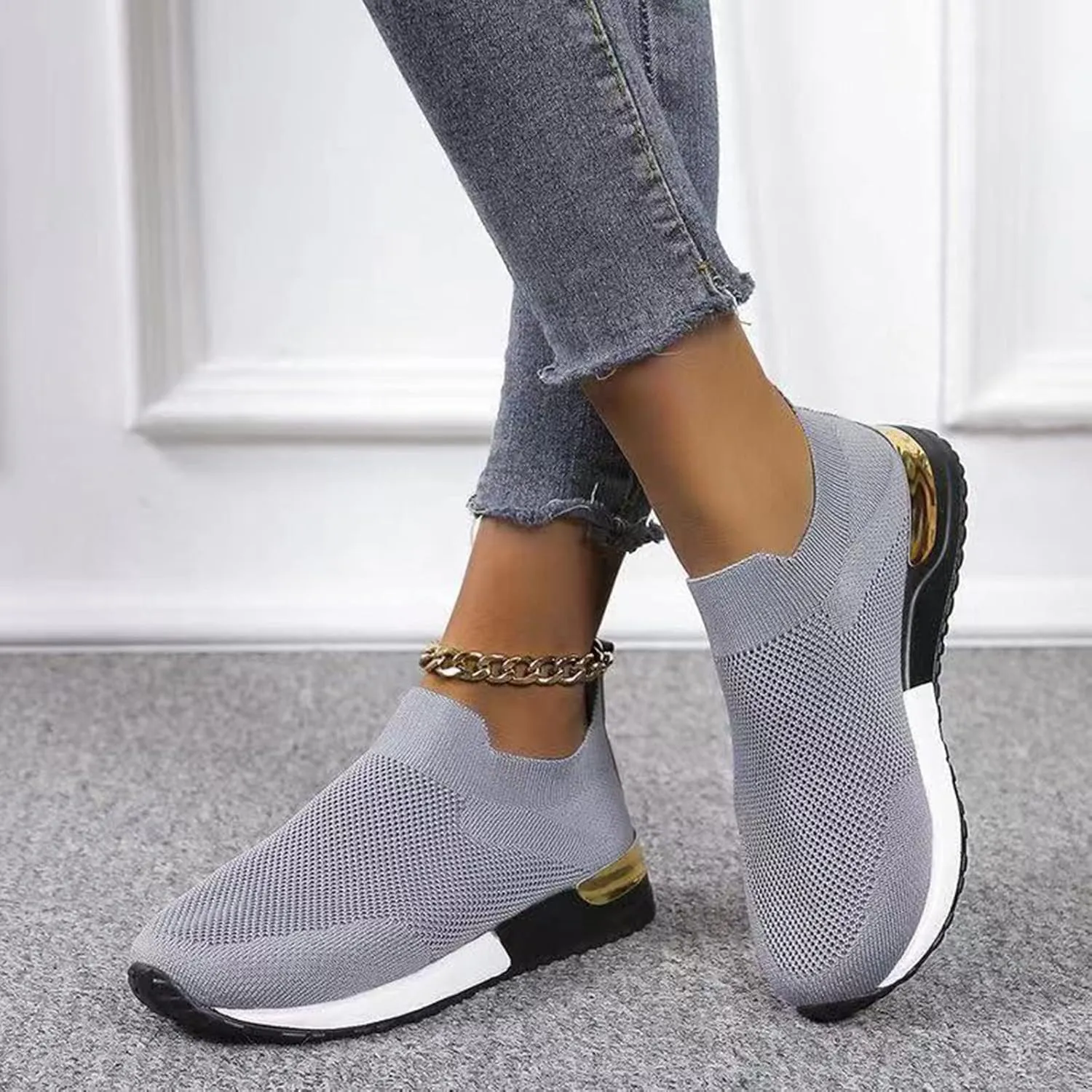 Womens Running Shoes Breathable Casual Non Slip Sports Sneakers Lightweight Walking Tennis Shoes for Women